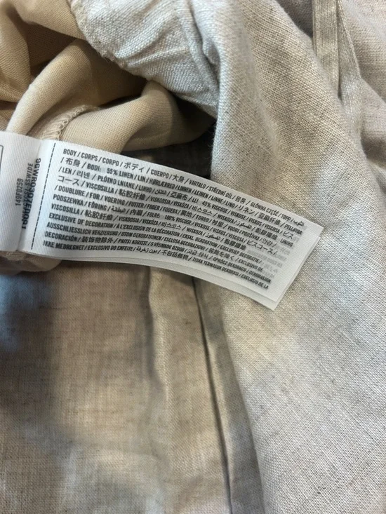 NWT Abercrombie and Fitch tan linen blend shorts size small - Picture 3 of 4